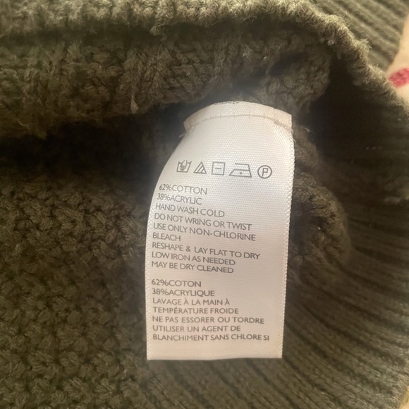 Urban Outfitters BDG Cable Knit Elbow Patch Crewneck Sweater XS Olive Green - Picture 4 of 6